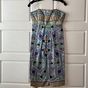 Nicole Miller NWT silk geometric cocktail dress 6